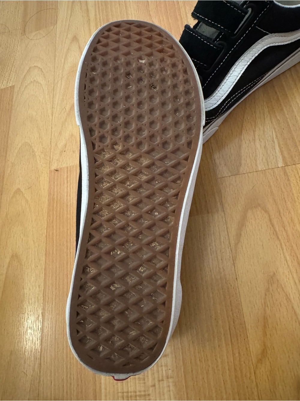 Vans Old School Black and White Velcro Skate Sneakers Men’s 9 Women’s 10.5 - Picture 7 of 8